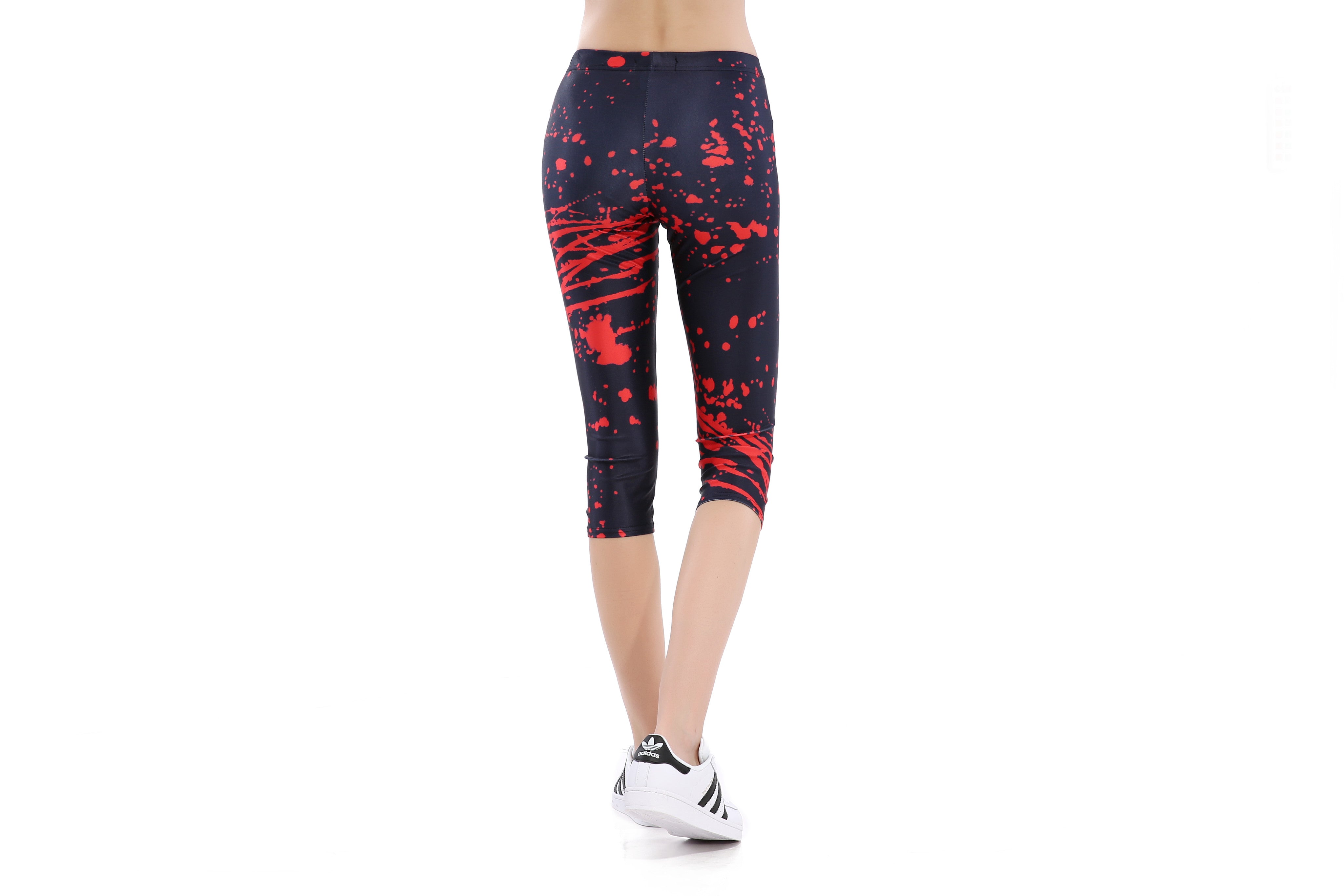 Red Paint Splatter Capri – Online Legging Store