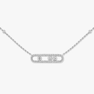 0.32ctw White Gold Diamond Pavé Necklace - JBHudson