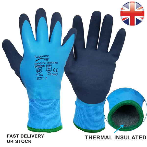 Winter Waterproof Thermal Insulated Gloves Outdoor Warm Thick Latex Work Glove