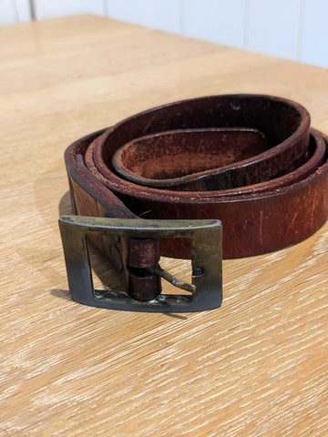 Traditional style of mens leather belt