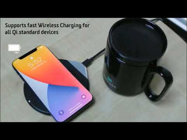 Coffee Mug Warmer, MINXUE Drink Cooler with Wireless Charger for Home  Office Desk Use,Warming, Cooling and Charging All in 1