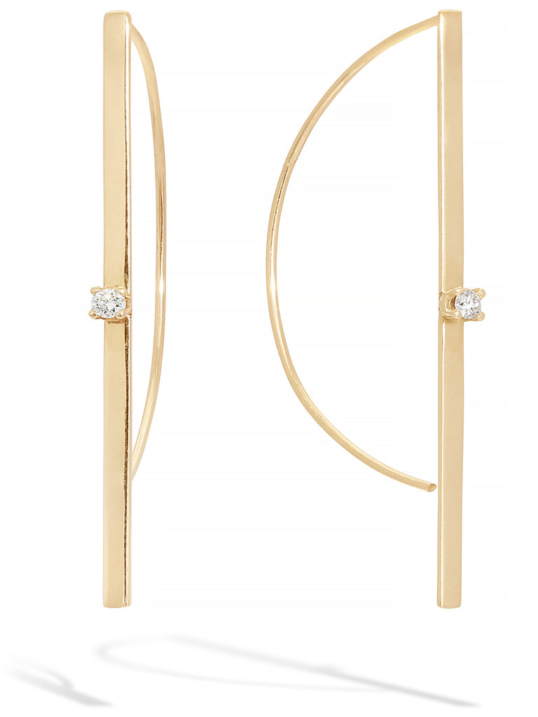 Lana Jewelry Vertical Diamond Hoop Earrings – The Art Institute of