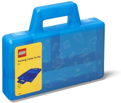 Lego Sorting Box To-Go Travel Case with Organizing Dividers Green