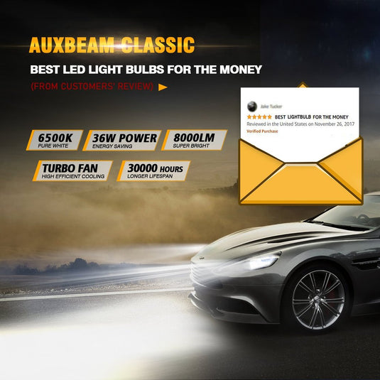 Auxbeam® 9005/HB3 led headlight bulbs