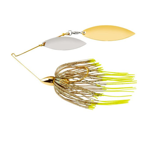 War Eagle Gold Frame Double Willow Spinnerbait - Bleeding Shad