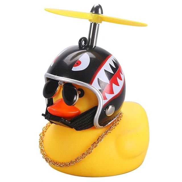 bike duck with helmet