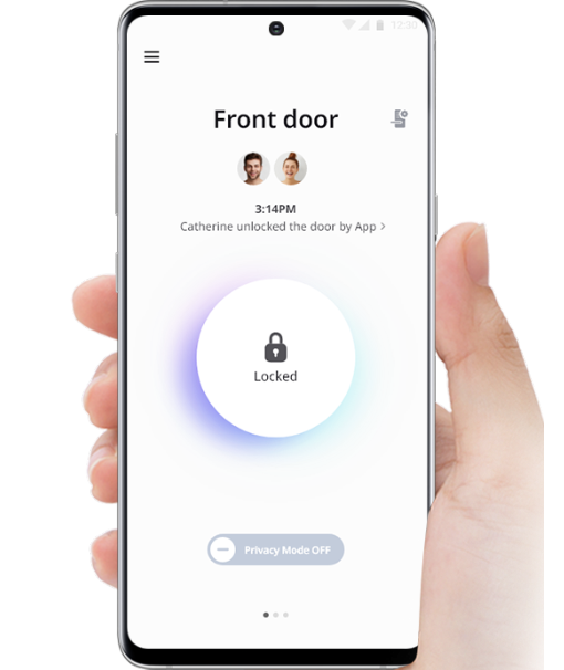 Anywhere anytime, the smartphone app connects you to your front door. Whether you are away from home or in your bedroom, you have control as much as if you were standing in front of your door.