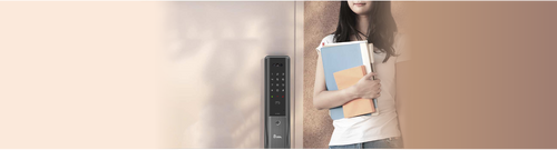 Your smart phone is the door key. Simply and securely unlock the door with your smartphone from anywhere.