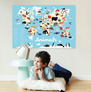 mi póster discovery animals of the world 5+
