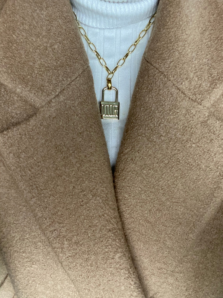 Dior  Jewelry  Limited Edition 0 Authentic 2018 Dior Gold Tone Lock  Necklace New  Poshmark