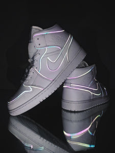 nike air jordan 1 mid se iridescent reflective