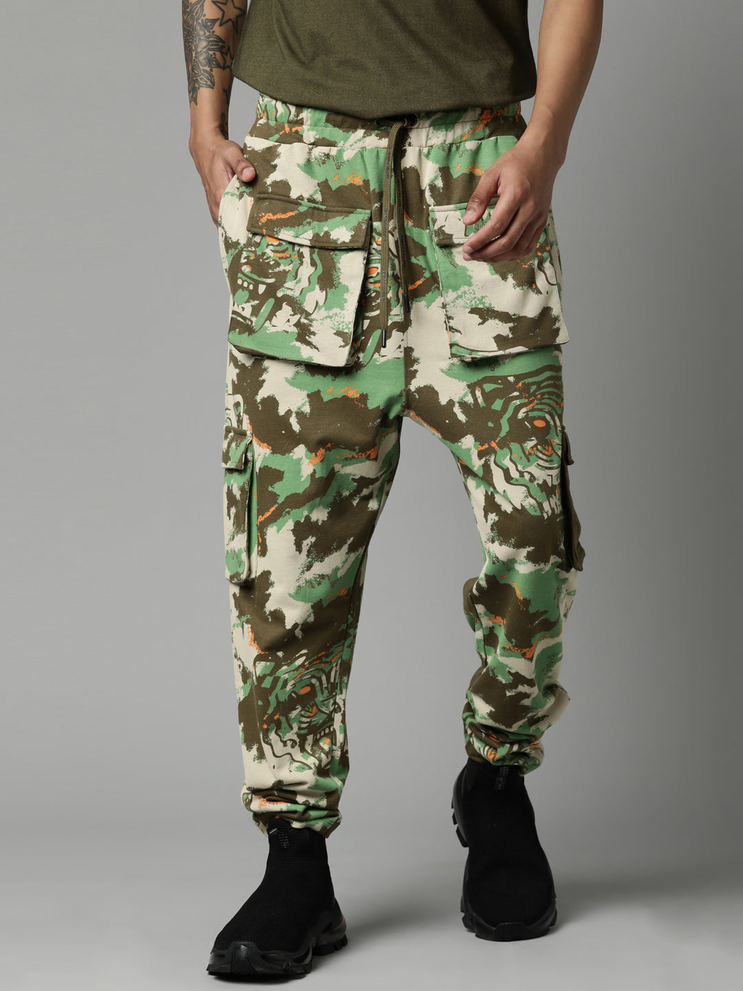 KrystleMensBoys Army Slim Fit Track PantLower Camouflage XLarge   Amazonin Clothing  Accessories