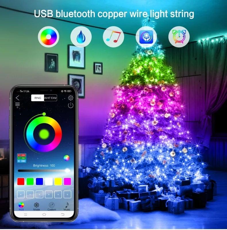 led christmas tree lights controlled by phone