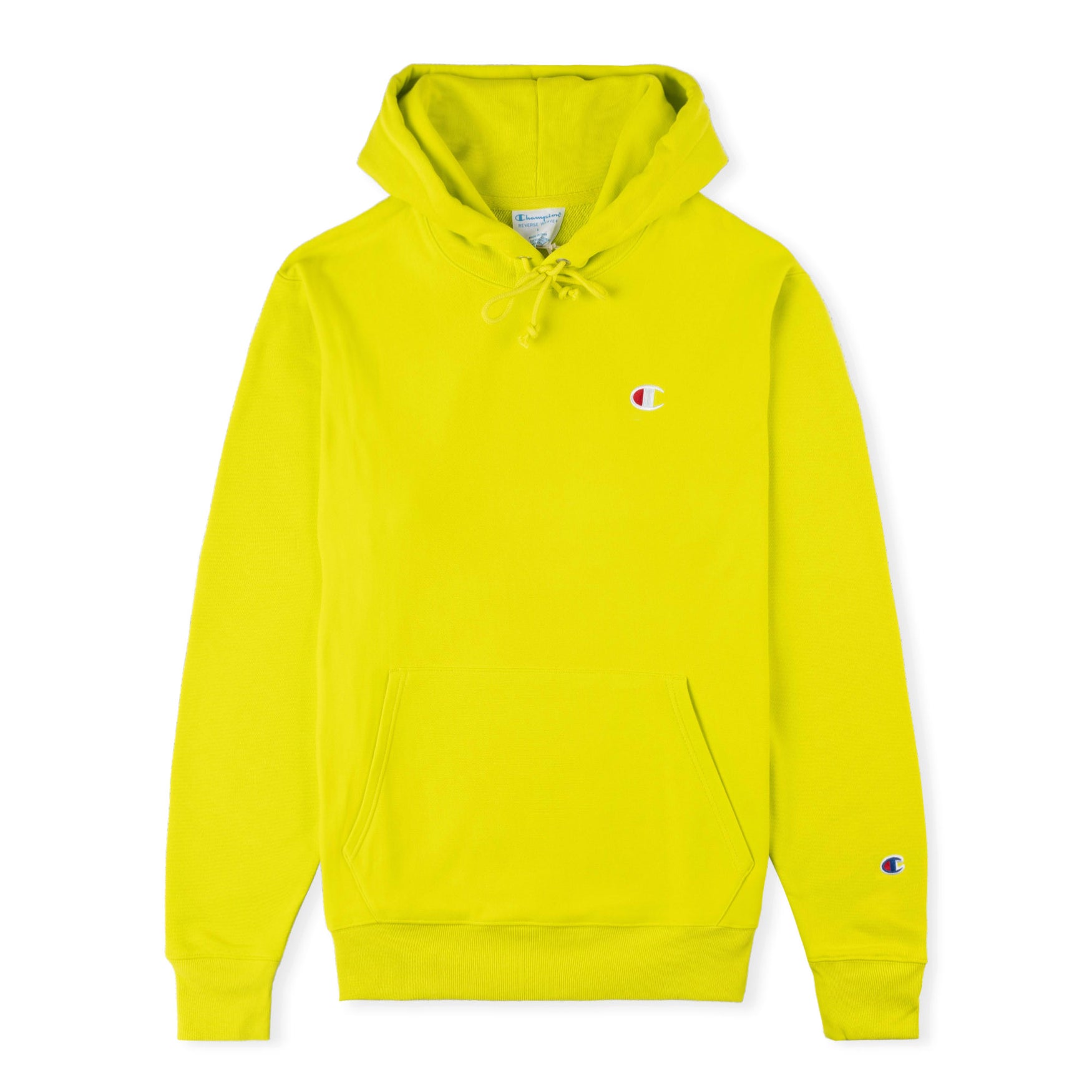 Champion: Reverse Weave Hood, Online Lime | Beyond Skate