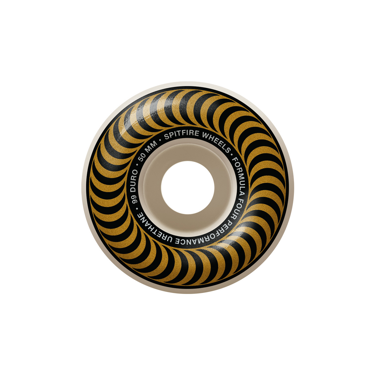 Spitfire: Formula Four Classic Swirl 99 Wheel, Gold | Beyond Skate