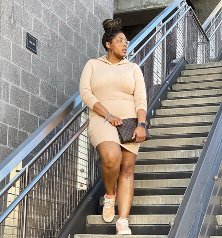 plus size dress with sneakers