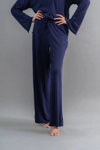 DEEP NAVY SUPIMA FLARED PAJAMAS