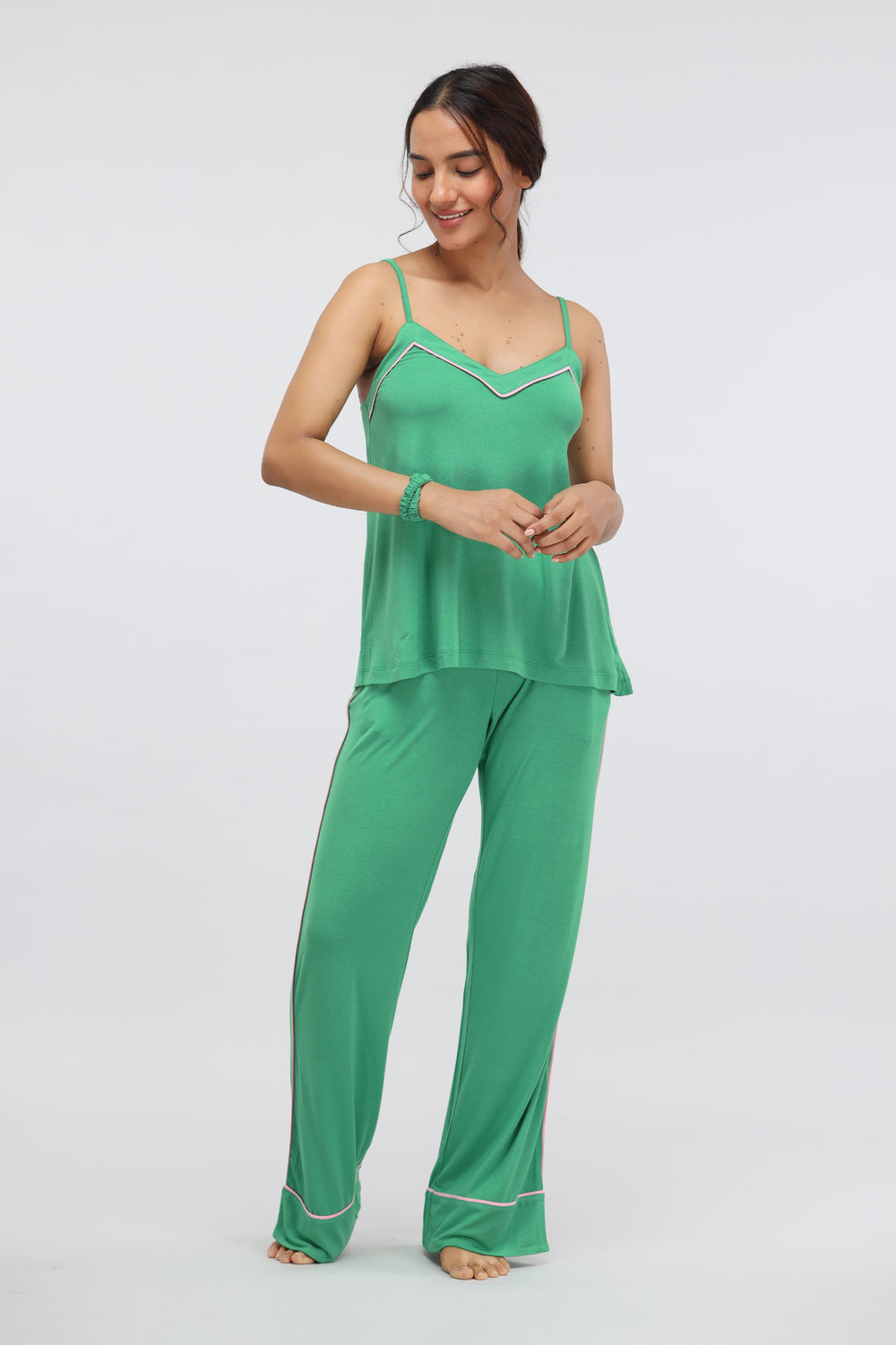 Green Ladies Pajama Set - Manufacturer Exporter Supplier from