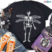 Load image into Gallery viewer, SKELETON FAIRY GRUNGE FAIRYCORE AESTHETIC GOTHIC COTTAGECORE T-SHIRT
