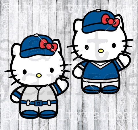 Cute Kitty Face with Baseball Hat SVG and PNG File Download – The