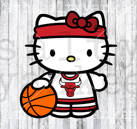 Cute Kitty in Team Baseball Attire SVG and PNG File Download – The