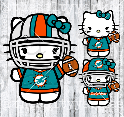 Cute Kitty in Football Attire SVG and PNG File Download – The