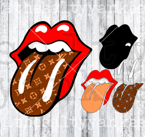 Rolling Lips Louis Vuitton SVG - Free SVG Files