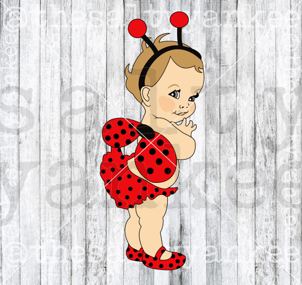 ladybug little igirl clipart