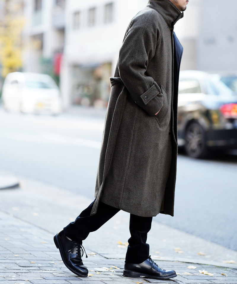 エゴトリッピング WOOL STAND COAT オリーブ サイズ48 drarodirocha.com