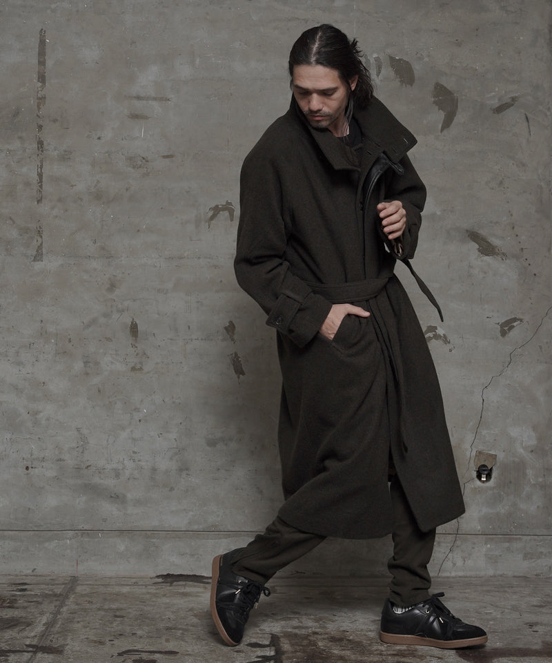 エゴトリッピング WOOL STAND COAT オリーブ サイズ48 drarodirocha.com