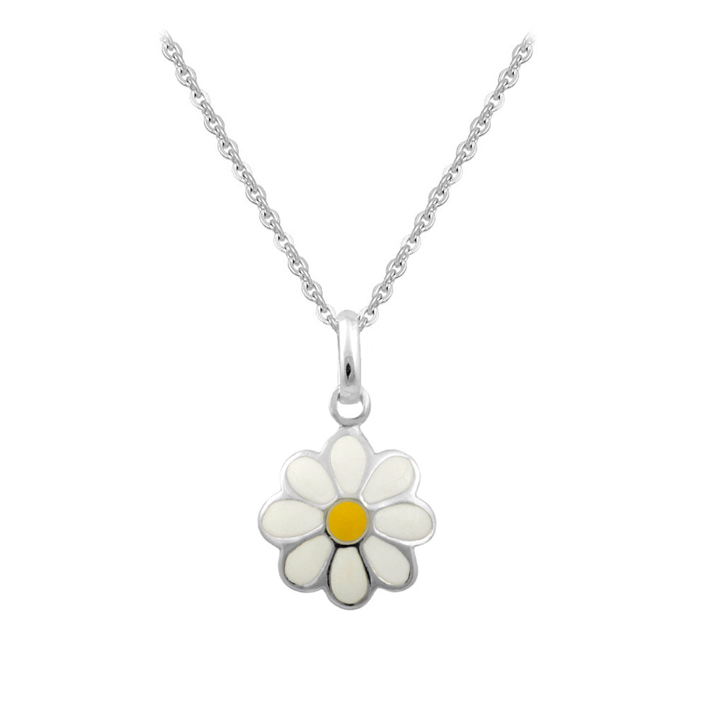 daisy pendant silver