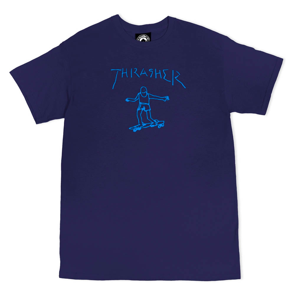 Thrasher - Gonz Logo Tee Navy/Light Blue – OCD Skate Shop