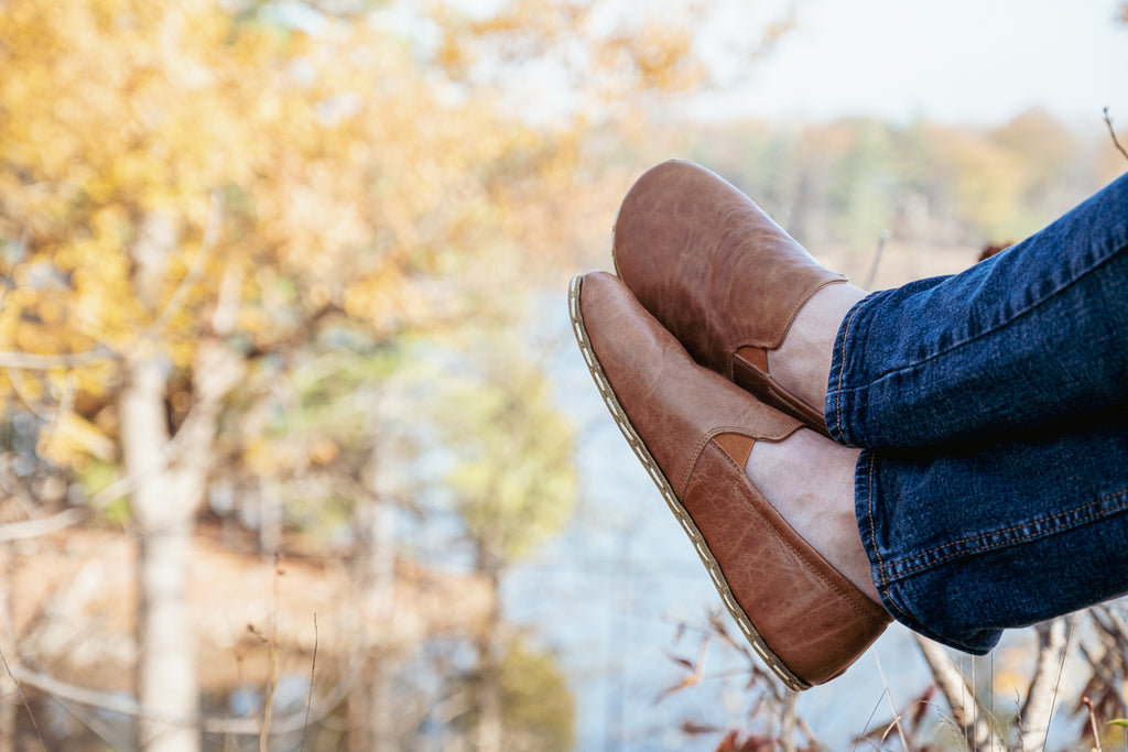 men's western style barefoot shoes