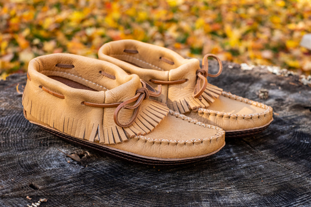 bastien industries earthing moccasins with fringe