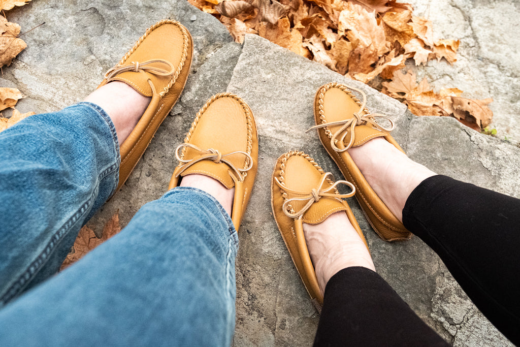 matching quality Laurentian Chief moccasins for men and women