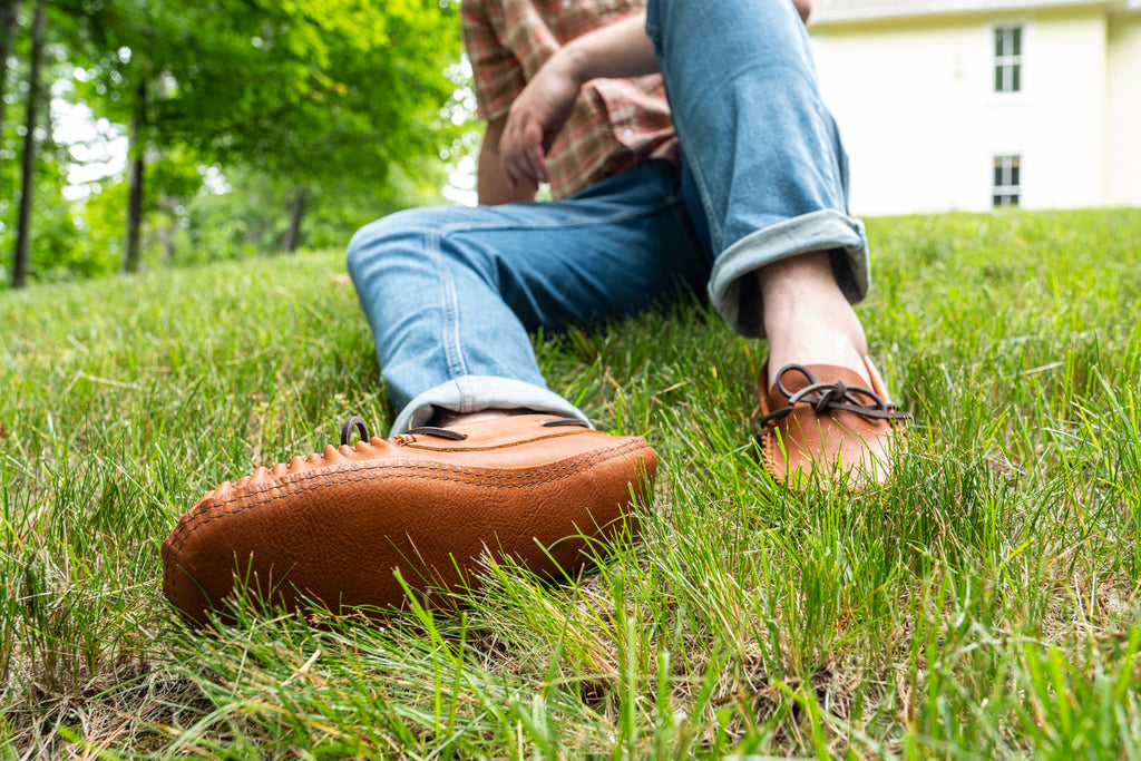 Men's moccasins for earthing wide fit by wakonsun