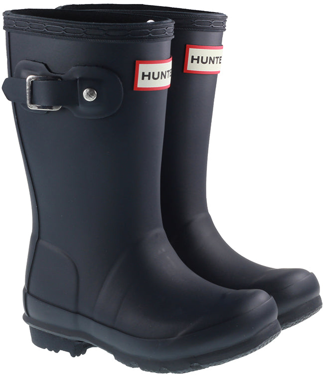 infant navy hunter wellies