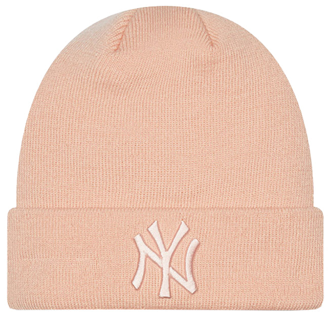 New Era Womens NY Yankees Double Pom Bobble Beanie Hat Grey I 