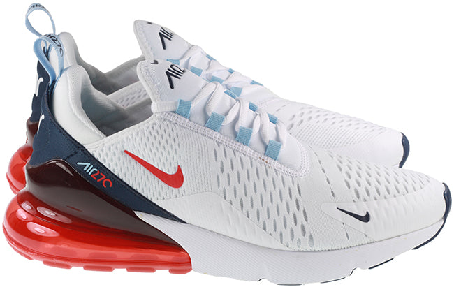 Nike Mens Shoes Air Max 270 White Chile Red Midnight Navy Landau Store