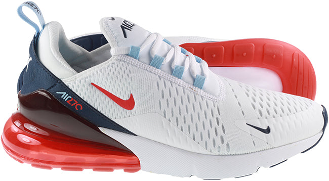Nike Mens Shoes Air Max 270 White Chile Red Midnight Navy | Store