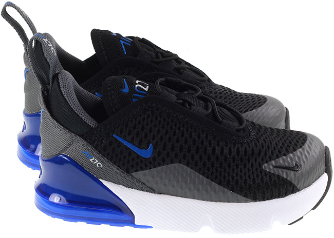 nike air max 270 sneakers in black and blue
