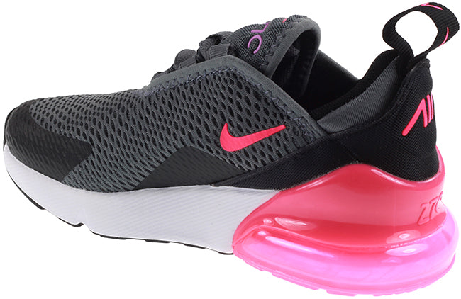 nike white & pink air max 270 knit trainers junior