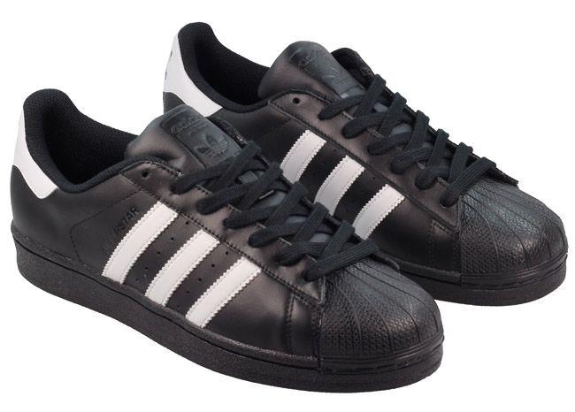 adidas mens black and white trainers