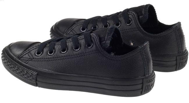 black leather converse shoes