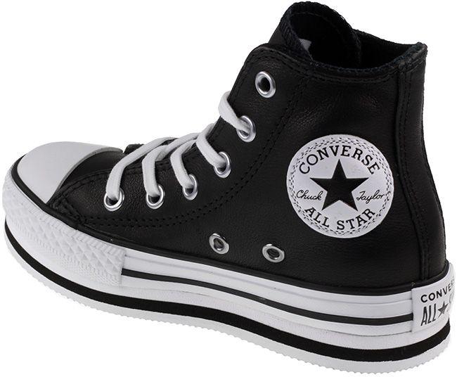 black and white converse boots