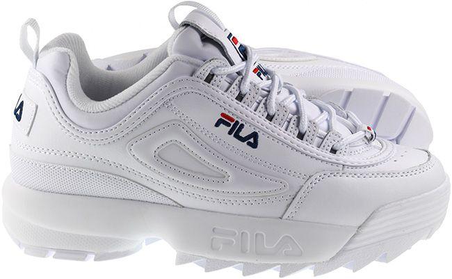 Fila Shoes Womens Disruptor II White Navy Red I Landau – Landau Store