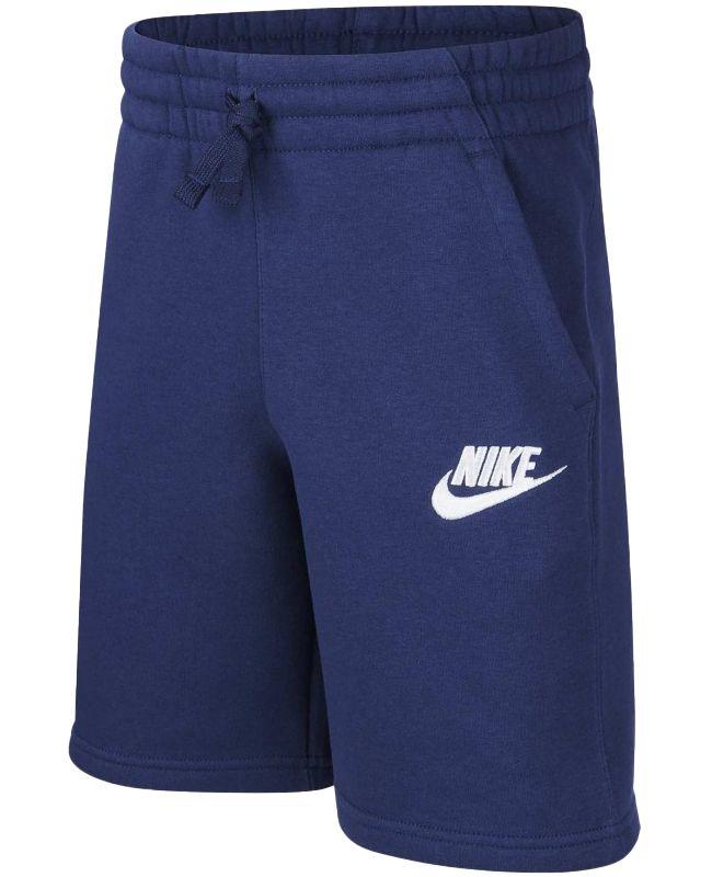 navy nike fleece shorts