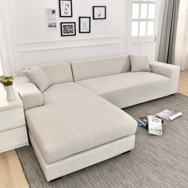 Crayford Cream Sectional L-Shaped Couch Cover | Shop Couch Covers