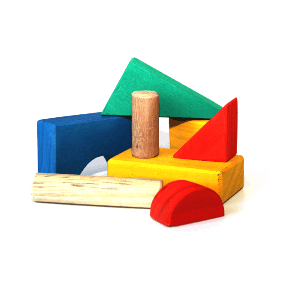 coloured wooden blocks