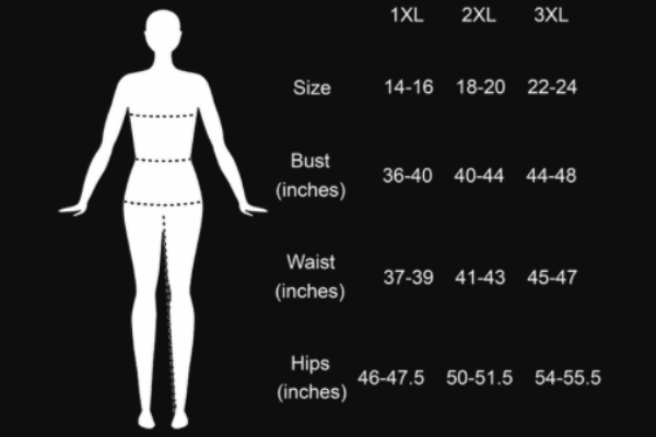 James Size Chart Women